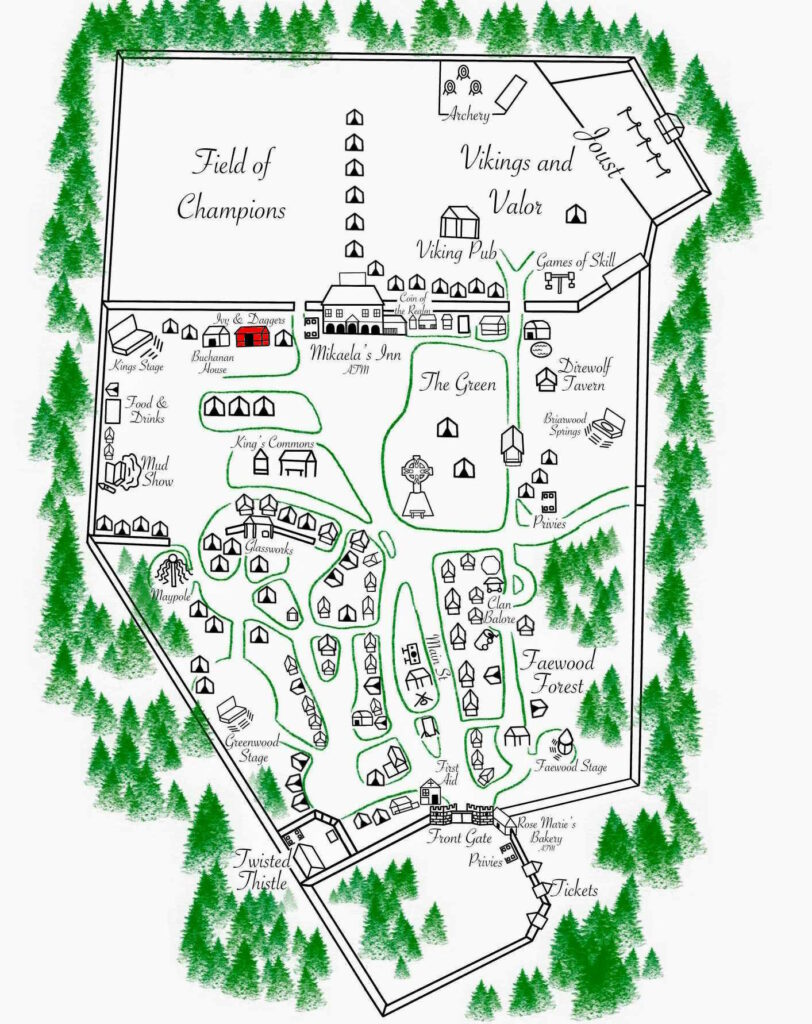 Map of the Kentucky Renaissance Festival